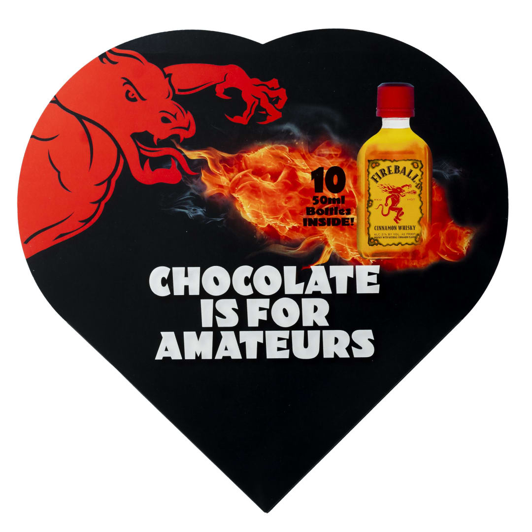 Fireball Valentine Cinnamon Whisky 10 Pack 50ml 42 Proof
