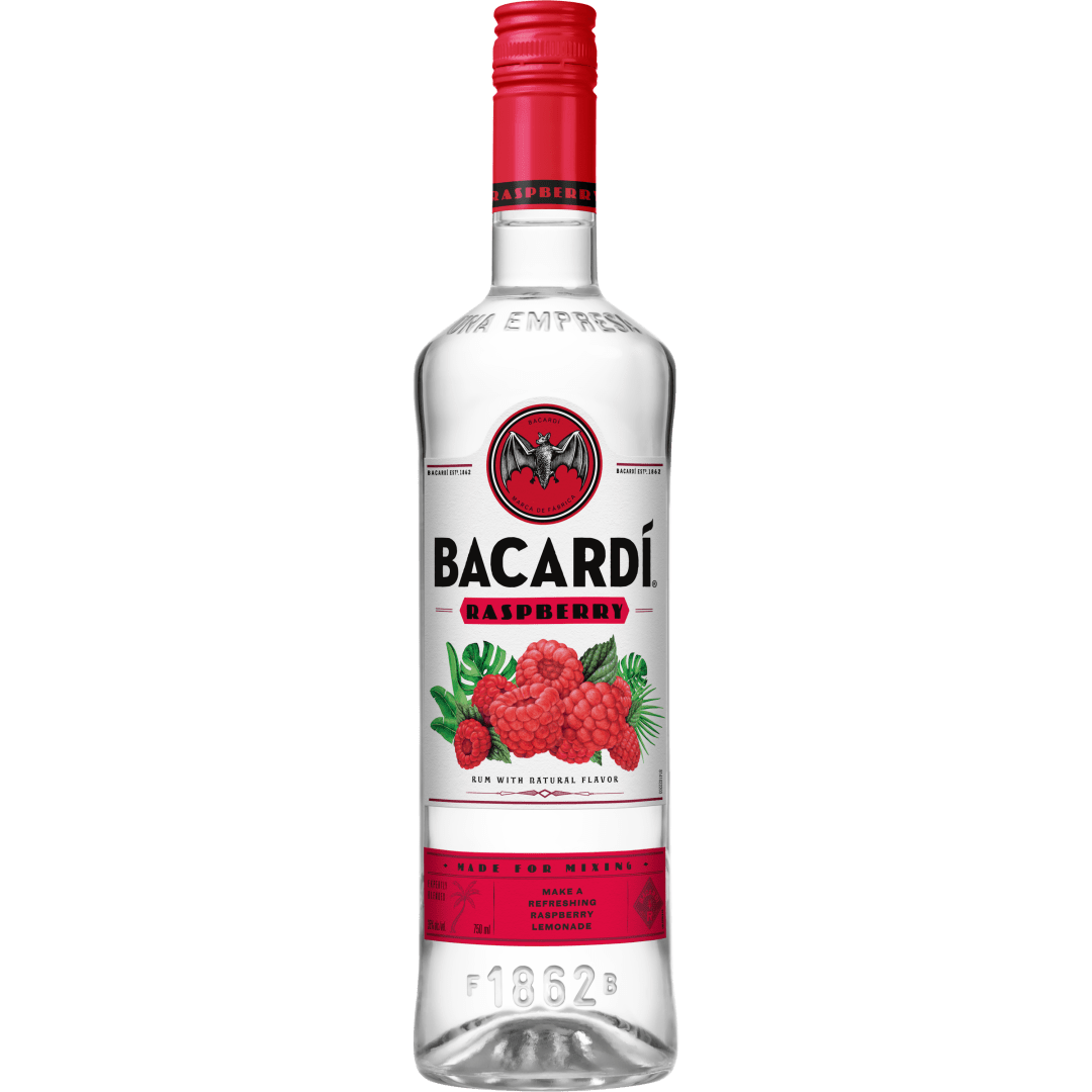 Bacardi Raspberry Rum, Gluten Free 35% 750mL