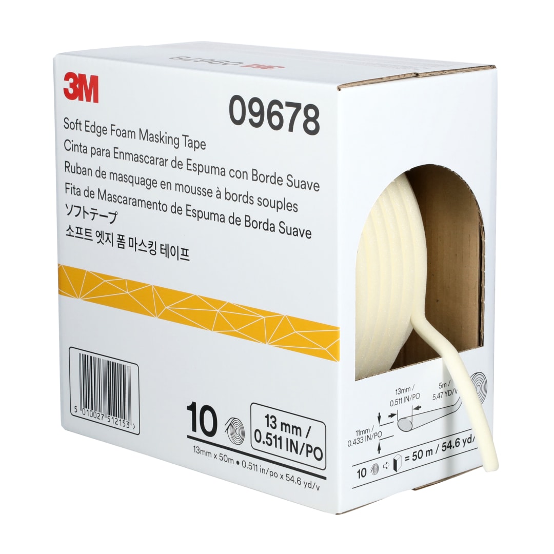 3M™ Köpük Maskeleme Bandı, Beyaz, 13 mm x 50 m, 09678