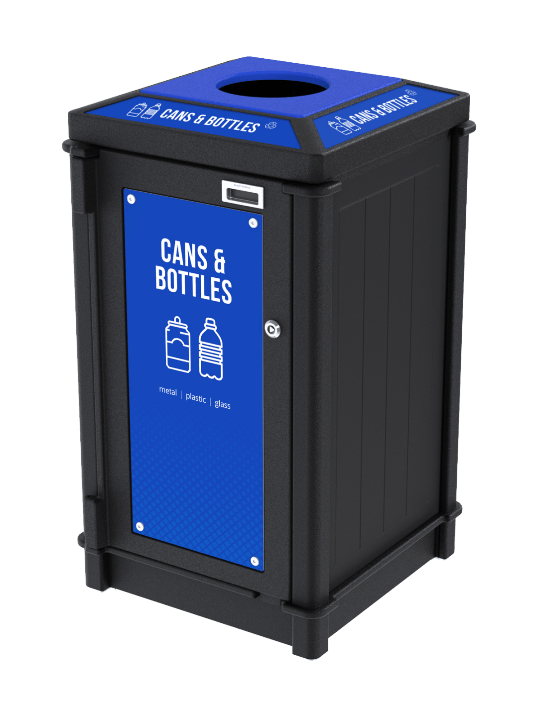 FUSION - Single - Kit - Top Load - Cans & Bottles - Circle - Black-Blue