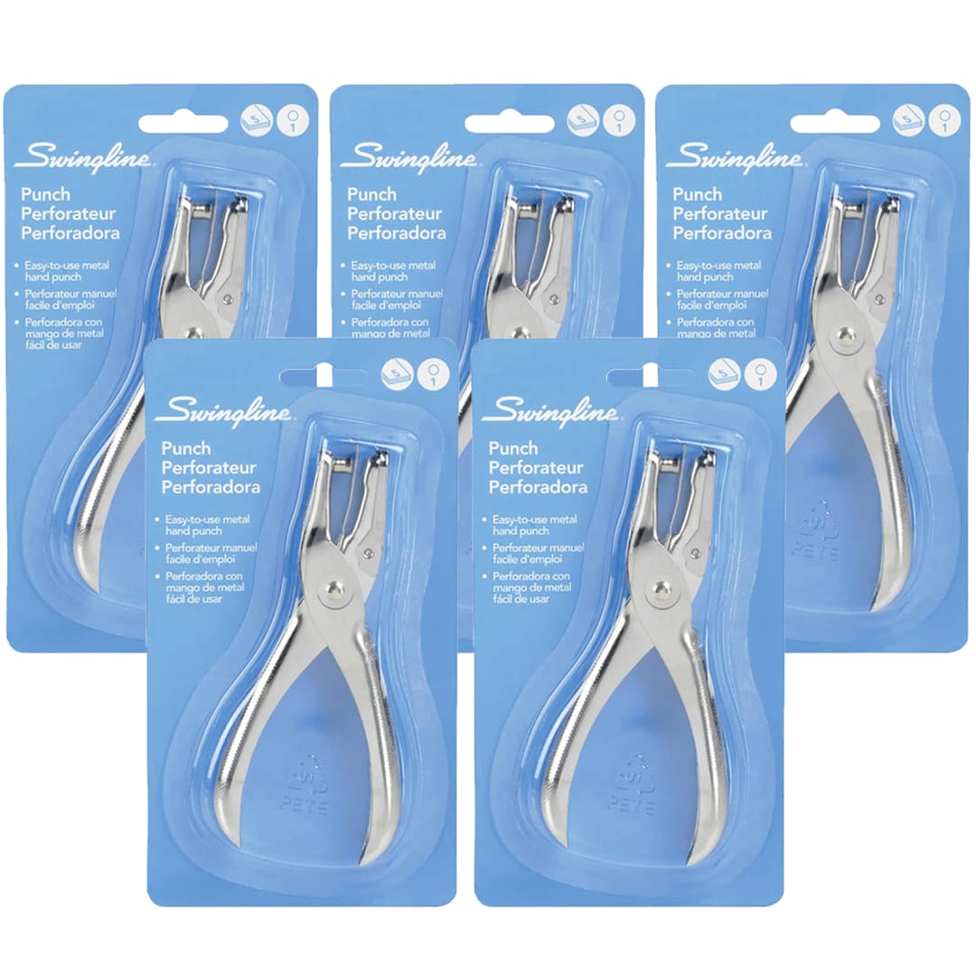 Swingline® One Hole Paper Punch, Pack of 5