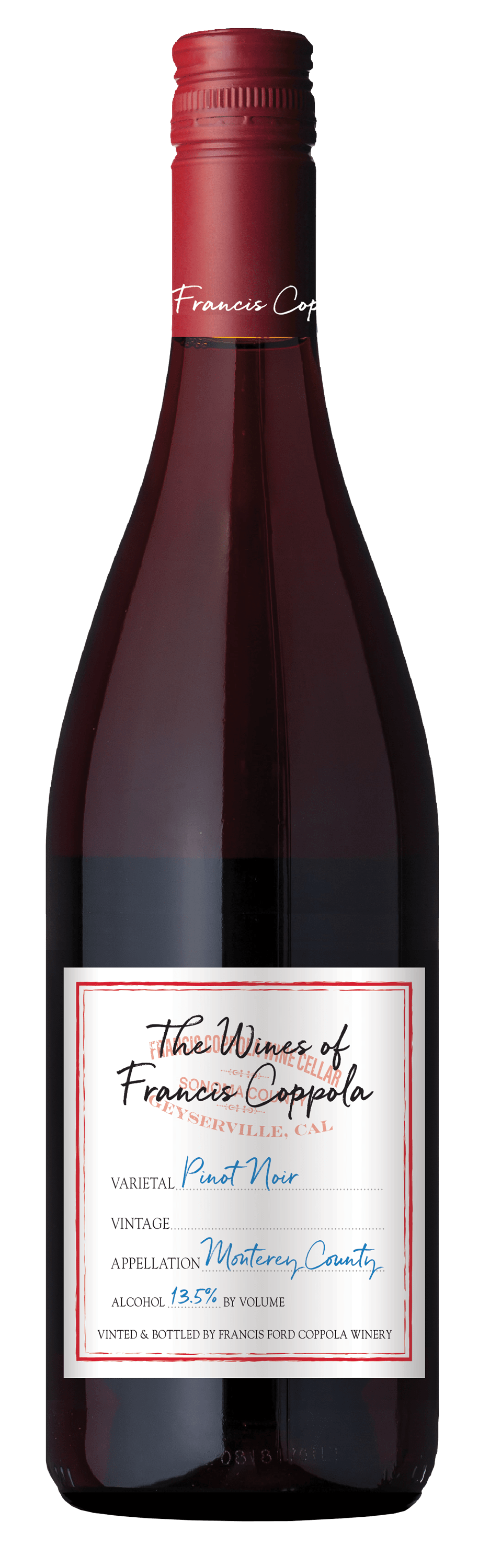 The Wines of Francis Coppola, Pinot Noir, Monterey County, California, Red Wine, 750mL