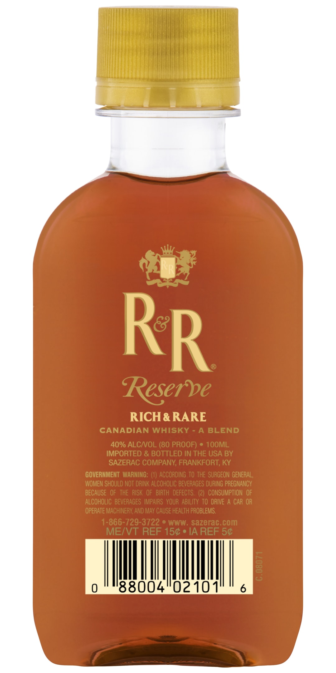 Rich And Rare Reserve Canadian Whisky 100ml 80 Proof