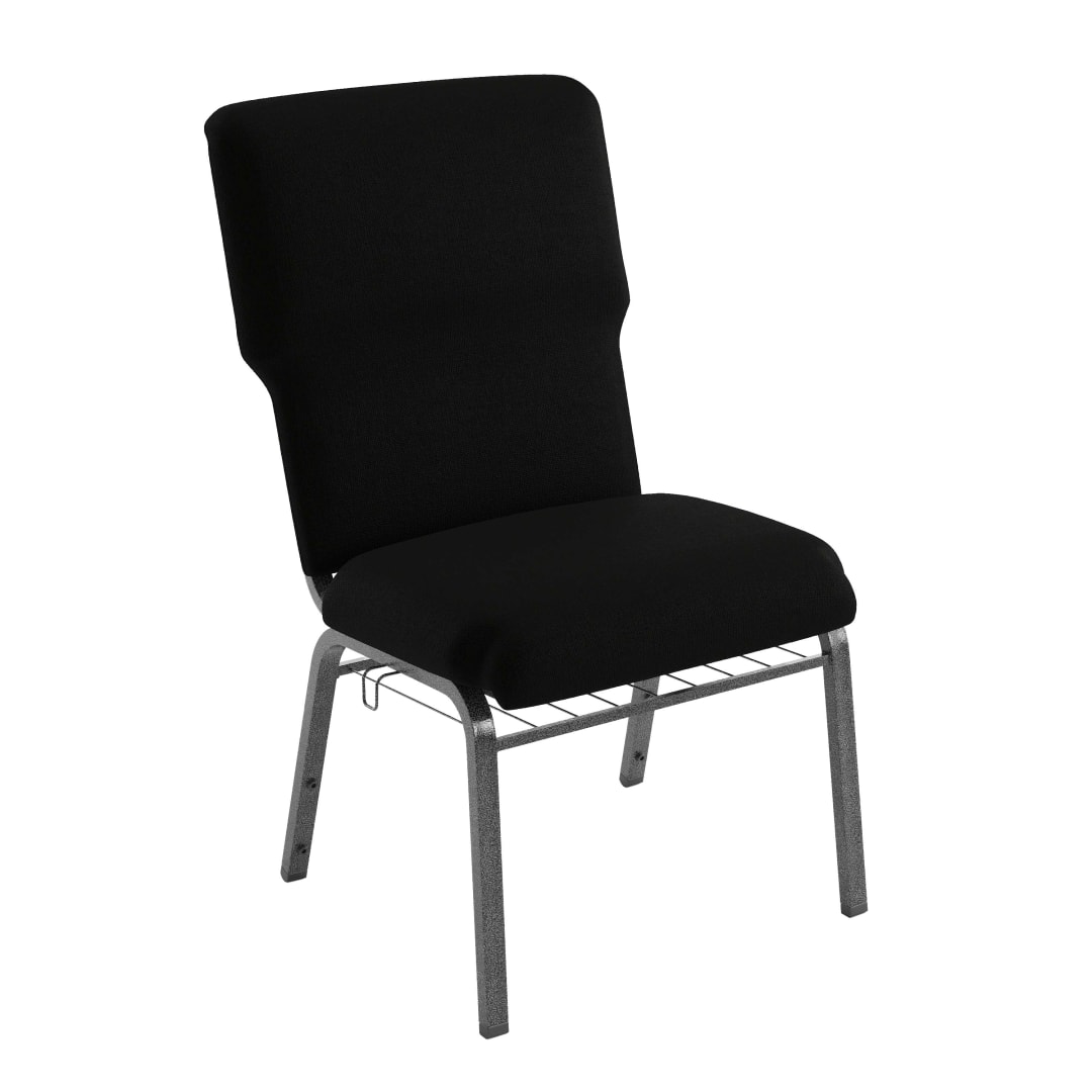 Advantage Black Discount Church Chair - 21 in. Wide