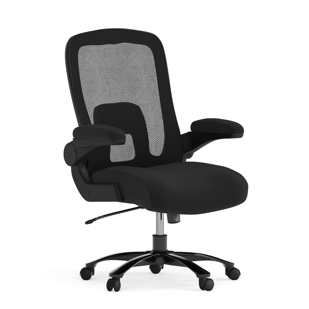 Big &amp; Tall Office Chair| Black Mesh Executive Swivel Office Chair with Lumbar and Back Support and Wheels