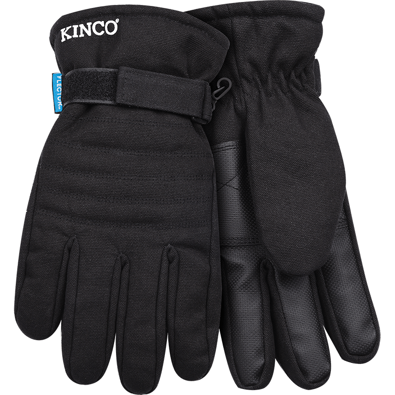 HydroFlector™ Lined Waterproof Black Duck Ski Glove with Pull-Strap