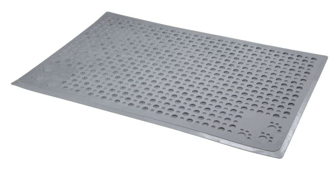 Petlinks Purr-fect Paws Multipurpose Cat Litter Mat, Medium, Gray