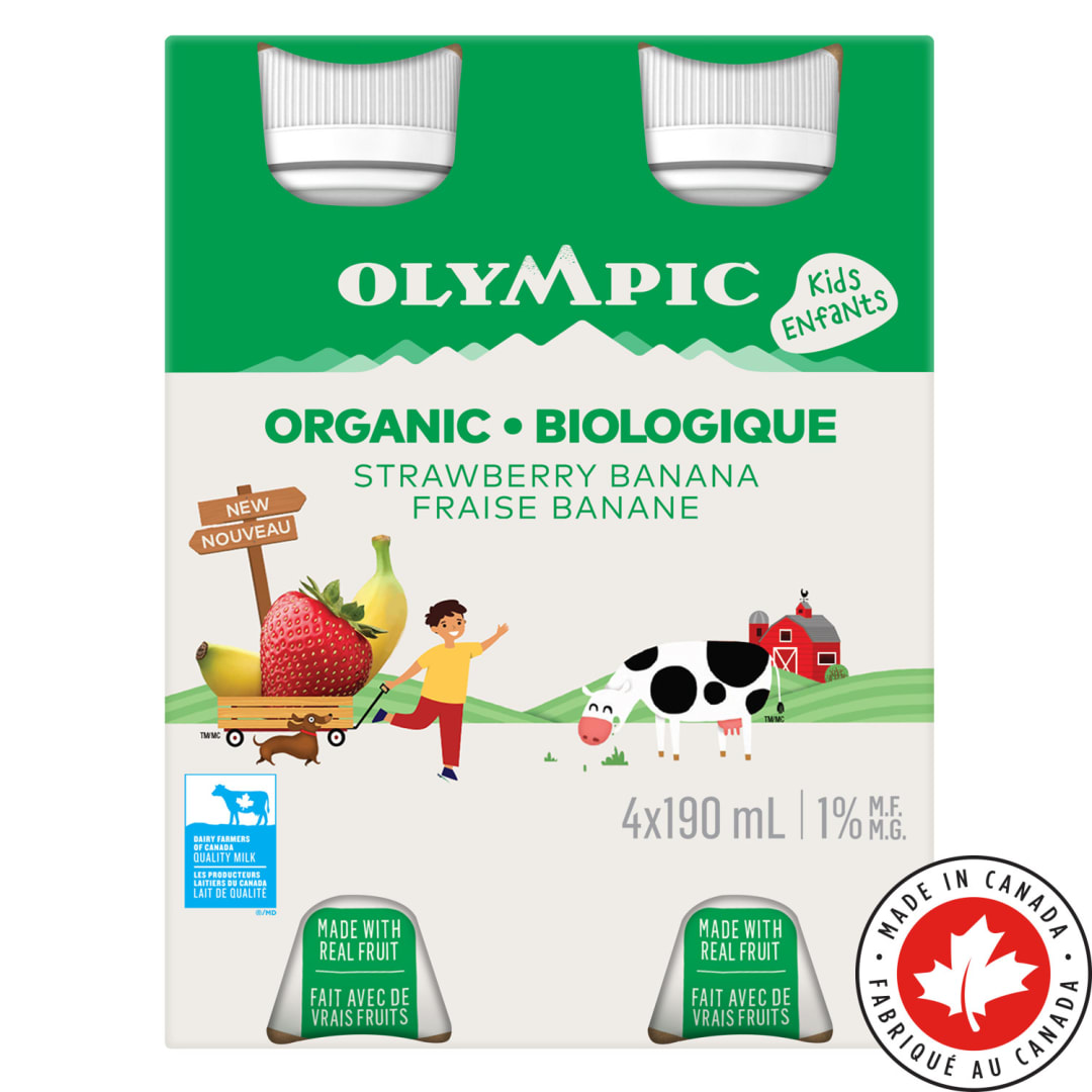 Organic Kids Strawberry Banana Drinkable Yogurt