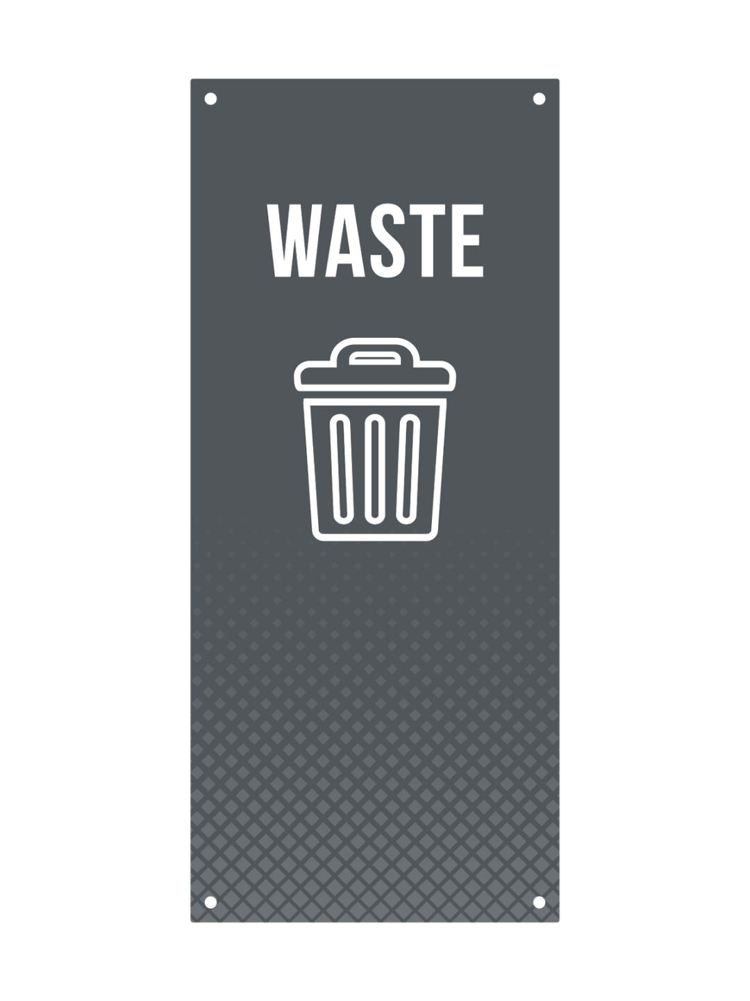  FUSION - Sign - Door - Waste - Dark Grey
