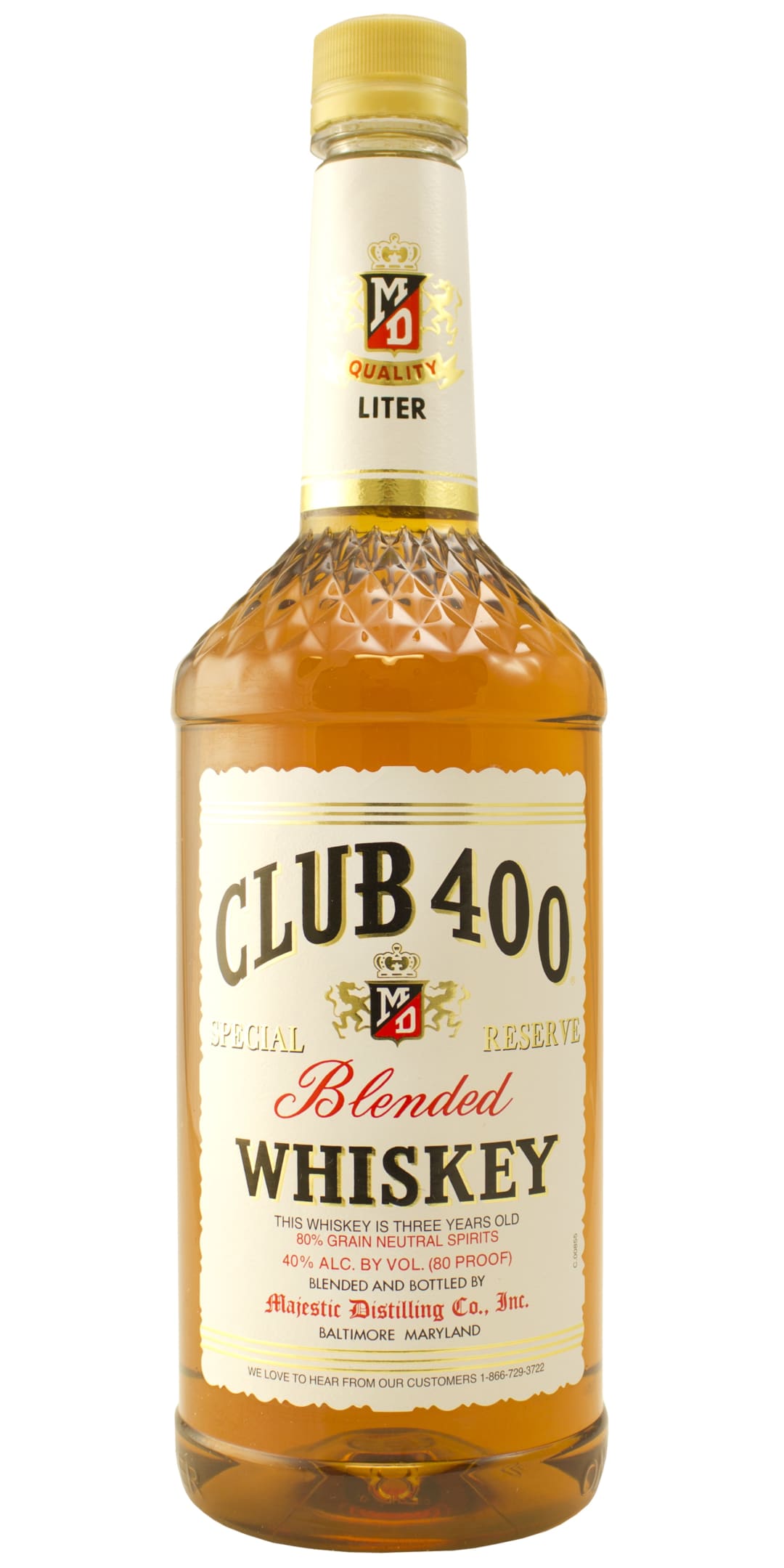Club 400 Blended American Whiskey 1l 80 Proof