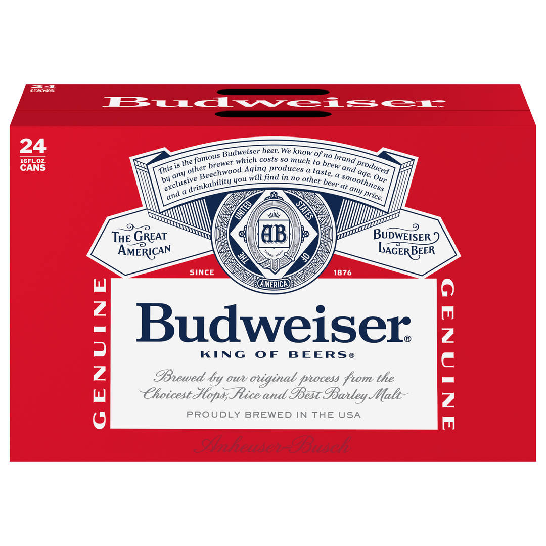 Budweiser Beer 24 - 16 fl oz Cans