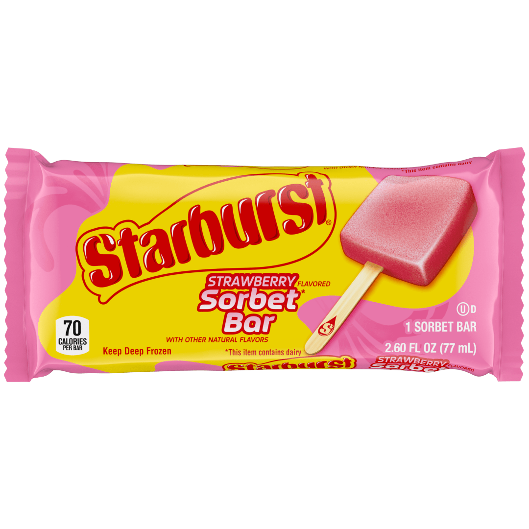 STARBURST Strawberry Sorbet Ice Cream Bar, 2.6 Oz