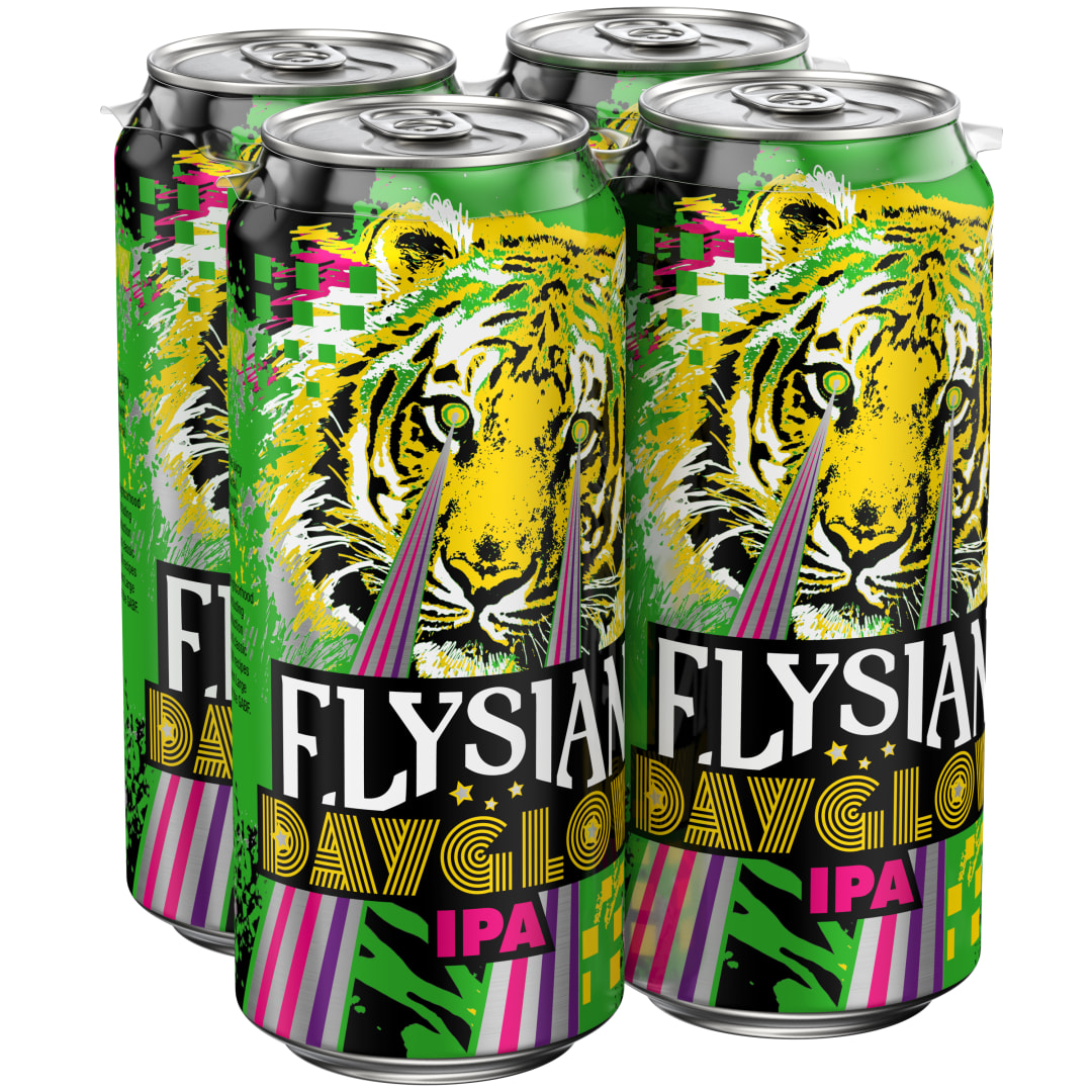 Elysian Day Glow 4x16 oz Hi-Cone CAN 7_4ABV - Plain Aluminum - Standard Gloss - Craft Direct