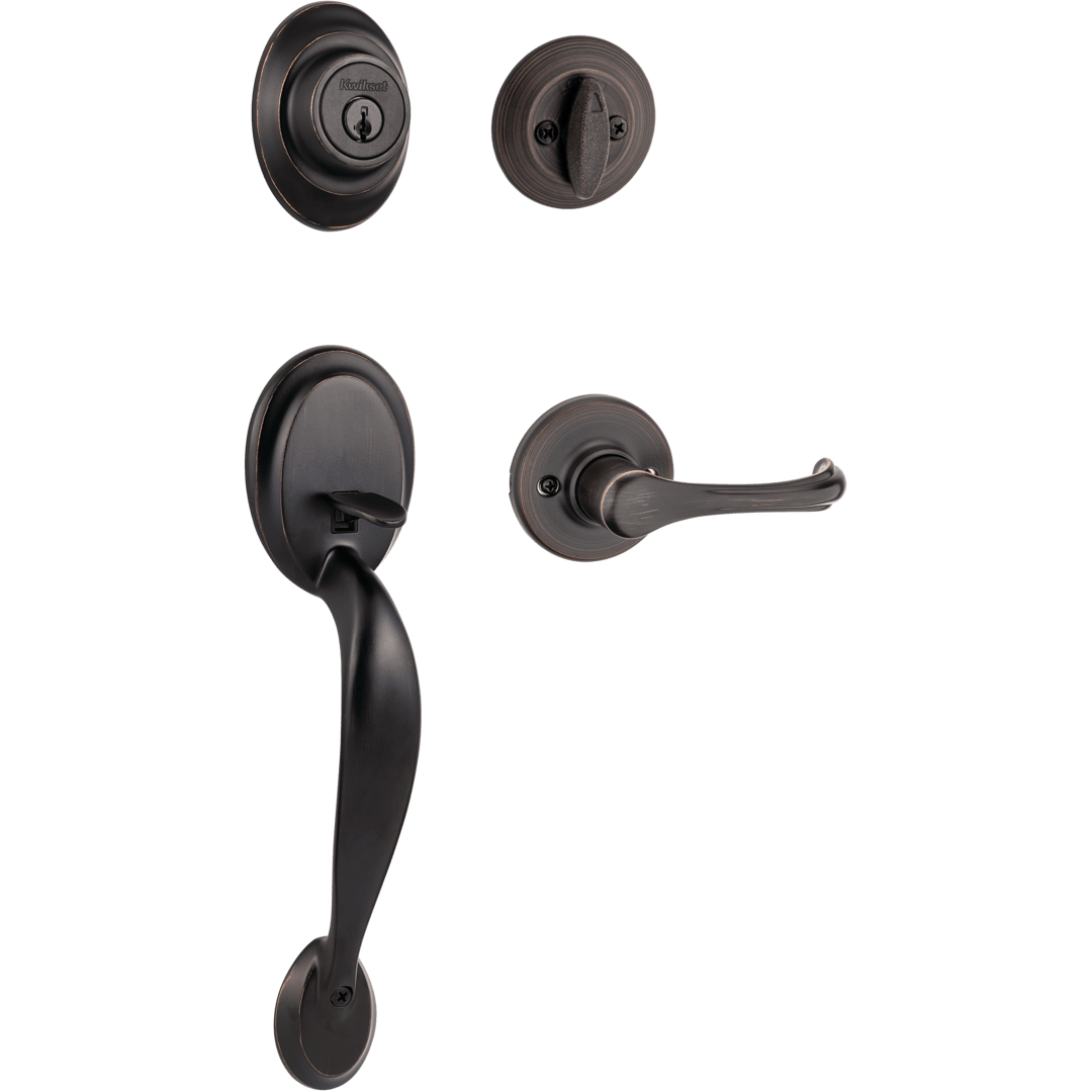 Dakota Single Cylinder Handleset w/Dorian Lever featuring SmartKey Security™ in Venetian Bronze