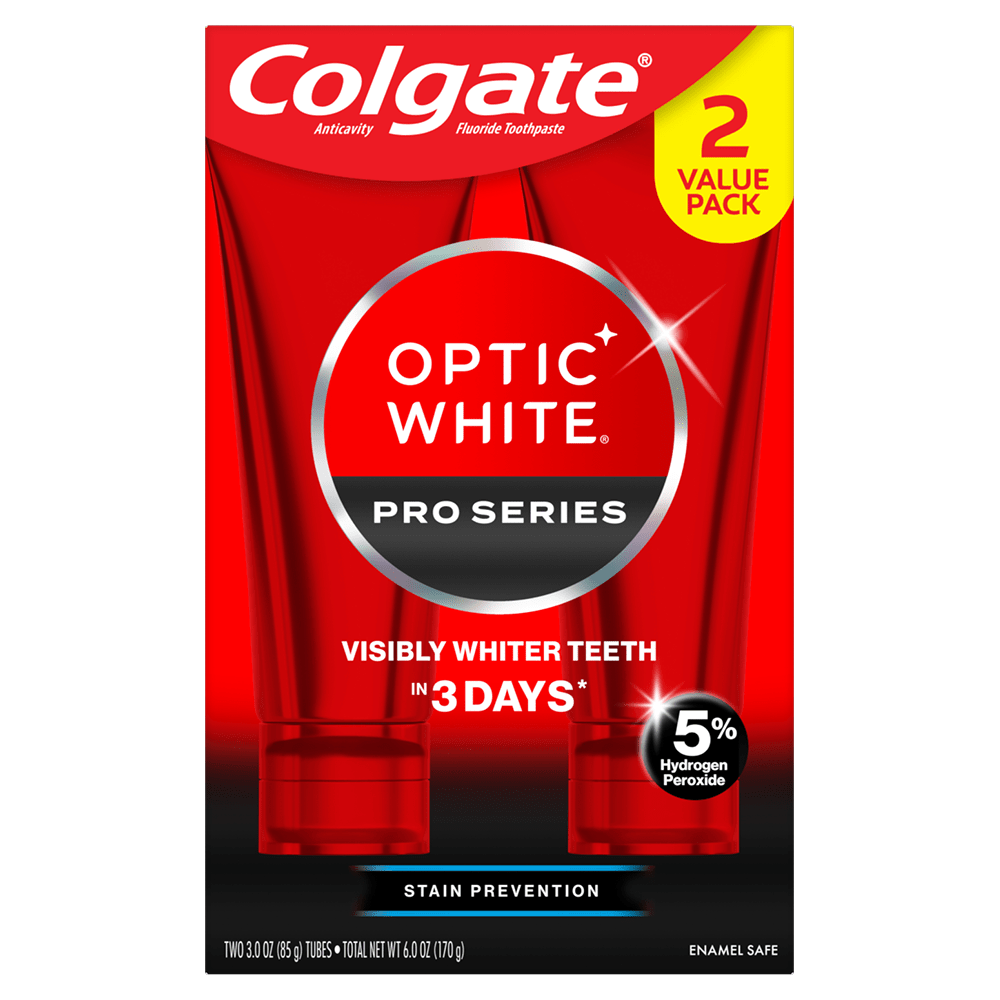 Colgate Optic White Pro Series Stain Prevention Hydrogen Peroxide Toothpaste Pack