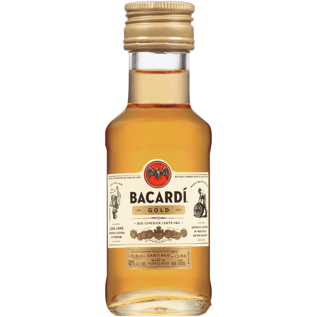 Bacardi Gold Rum, Gluten Free 40% 100mL
