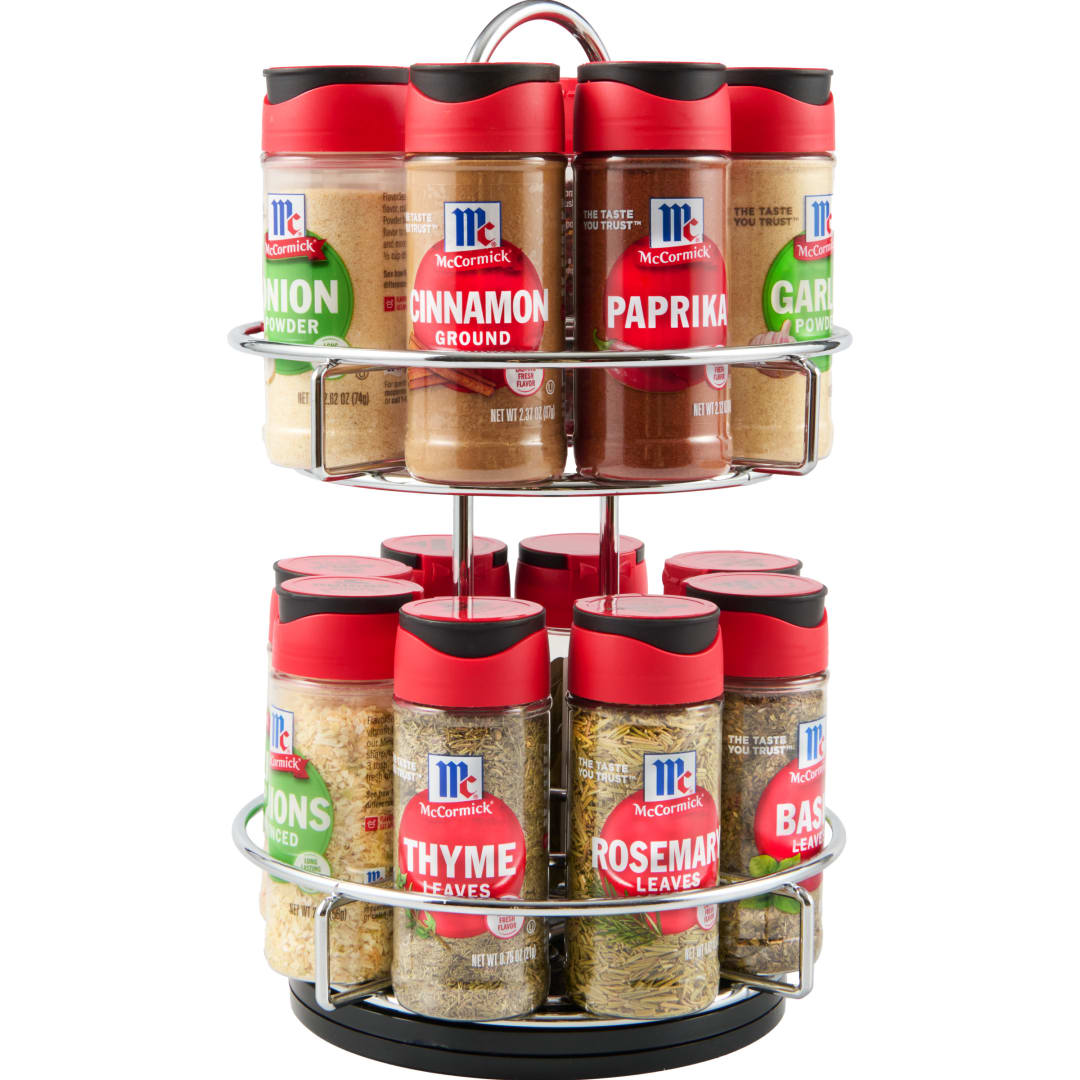 McCormick® Two Tier Chrome 16 Piece Spice Rack, 26.09 oz