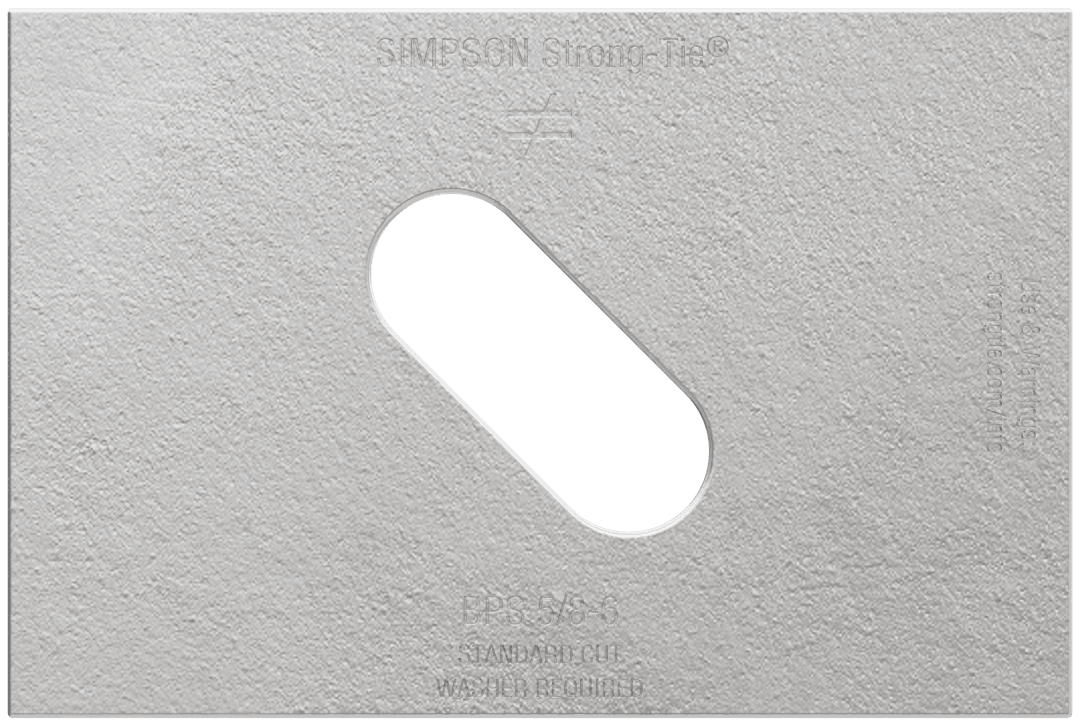 Simpson Strong-Tie BPS 5/8-6HDG BPS 3 in. x 4-1/2 in. HDG Slotted Bearing Plate with 5/8 in. Bolt Dia. (Pack of 1000)