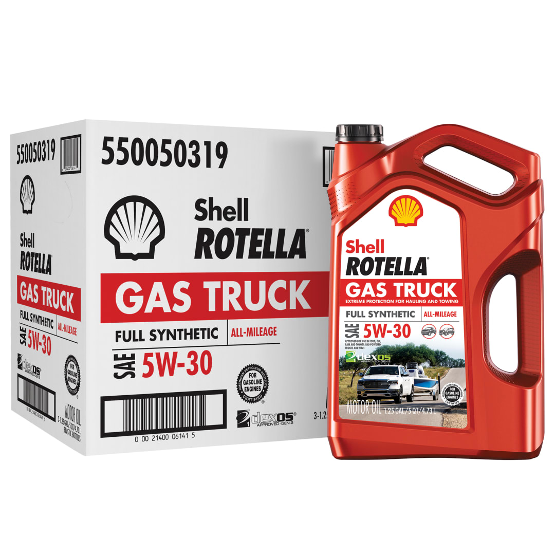 Shell Rotella Gas Truck Full Synthetic 5W-30 Engine Oil for Pickups and SUVs, 5 Quart (Case of 3)
