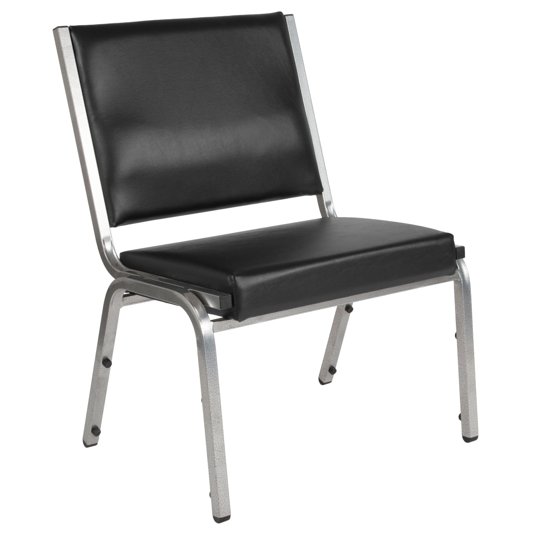 HERCULES Series 950 lb. Rated Black Antimicrobial Vinyl Bariatric Medical Reception Chair