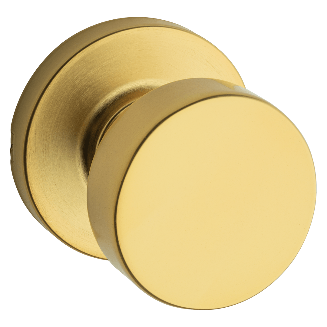 Pismo Round Hall/Closet Knob in Satin Brass