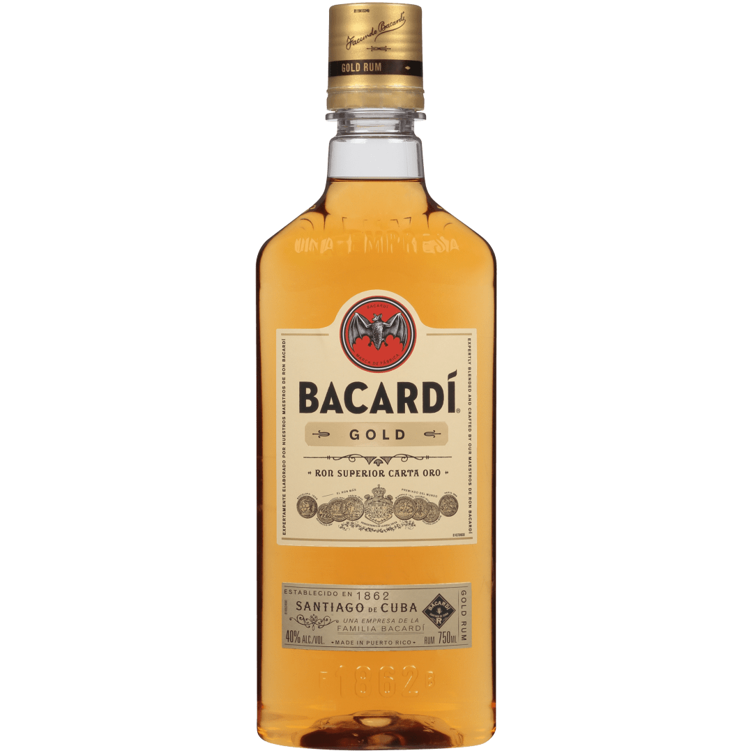 Bacardi Gold Rum, Gluten Free 40% 750mL