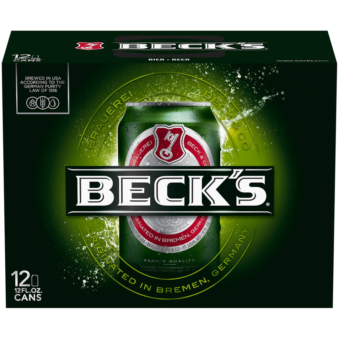 Beck's Pilsner Beer, 12 Pack 12 fl. oz. Cans, 4.8% ABV