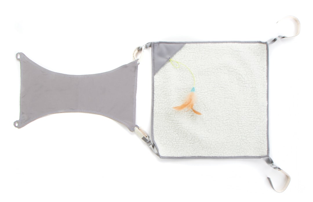 SmartyKat Happy Hammock Under Chair Cat Bed with Feather Toy