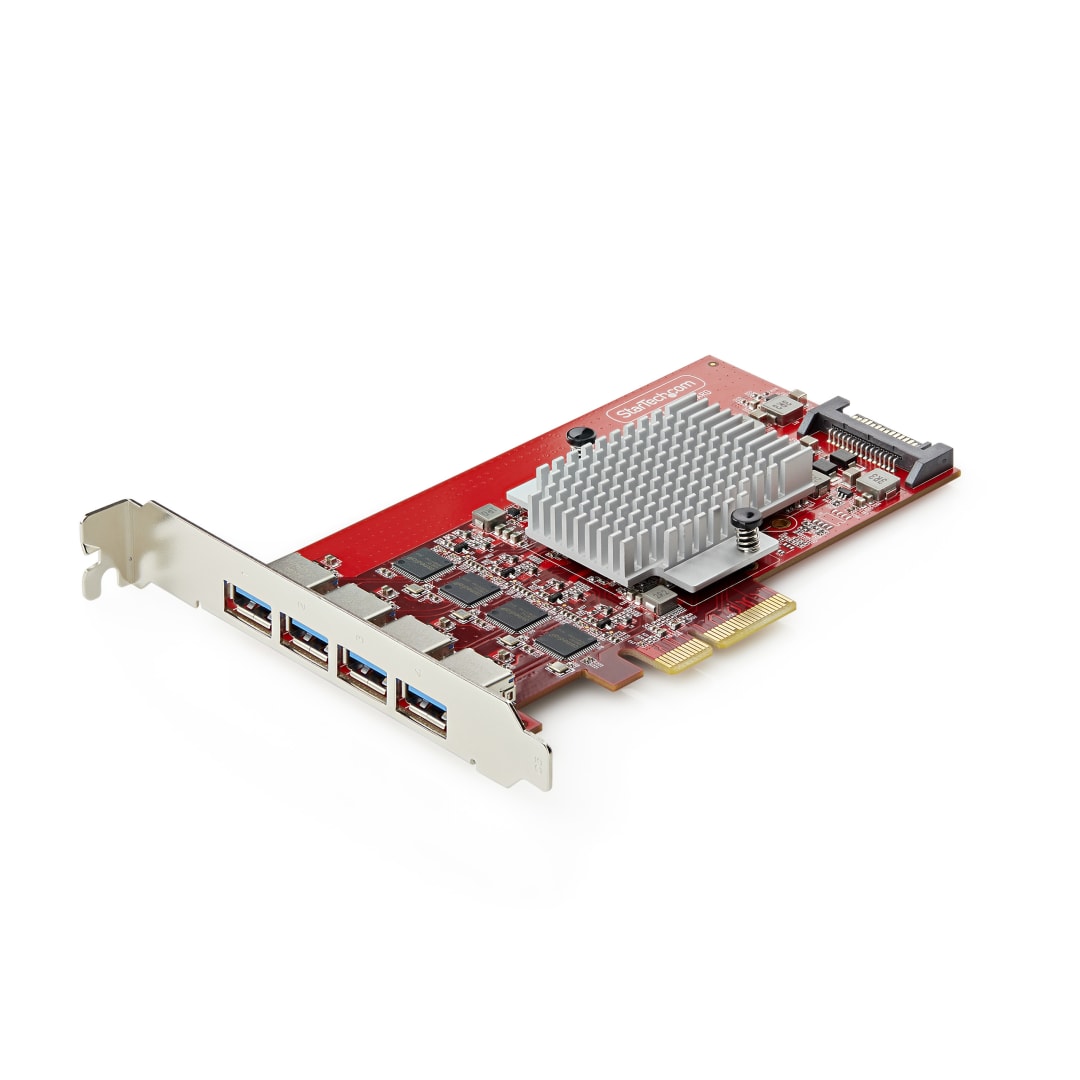 4-Port USB-A 10Gbps Quad Bus PCIe Card