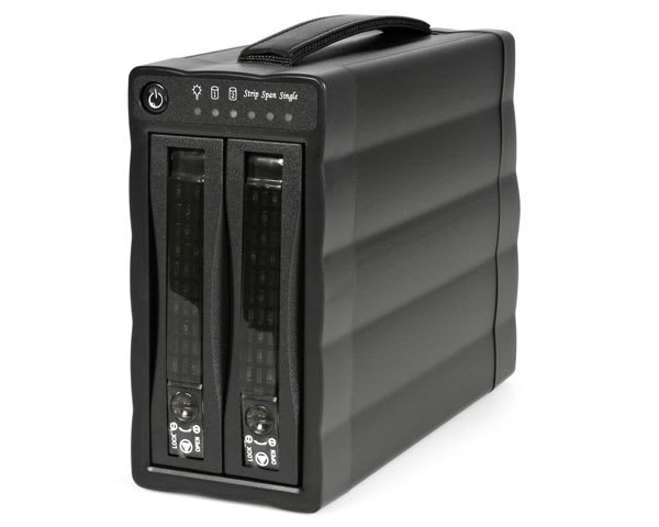 2 Drive USB 2.0 to SATA Drive Enclosure w RAID 0