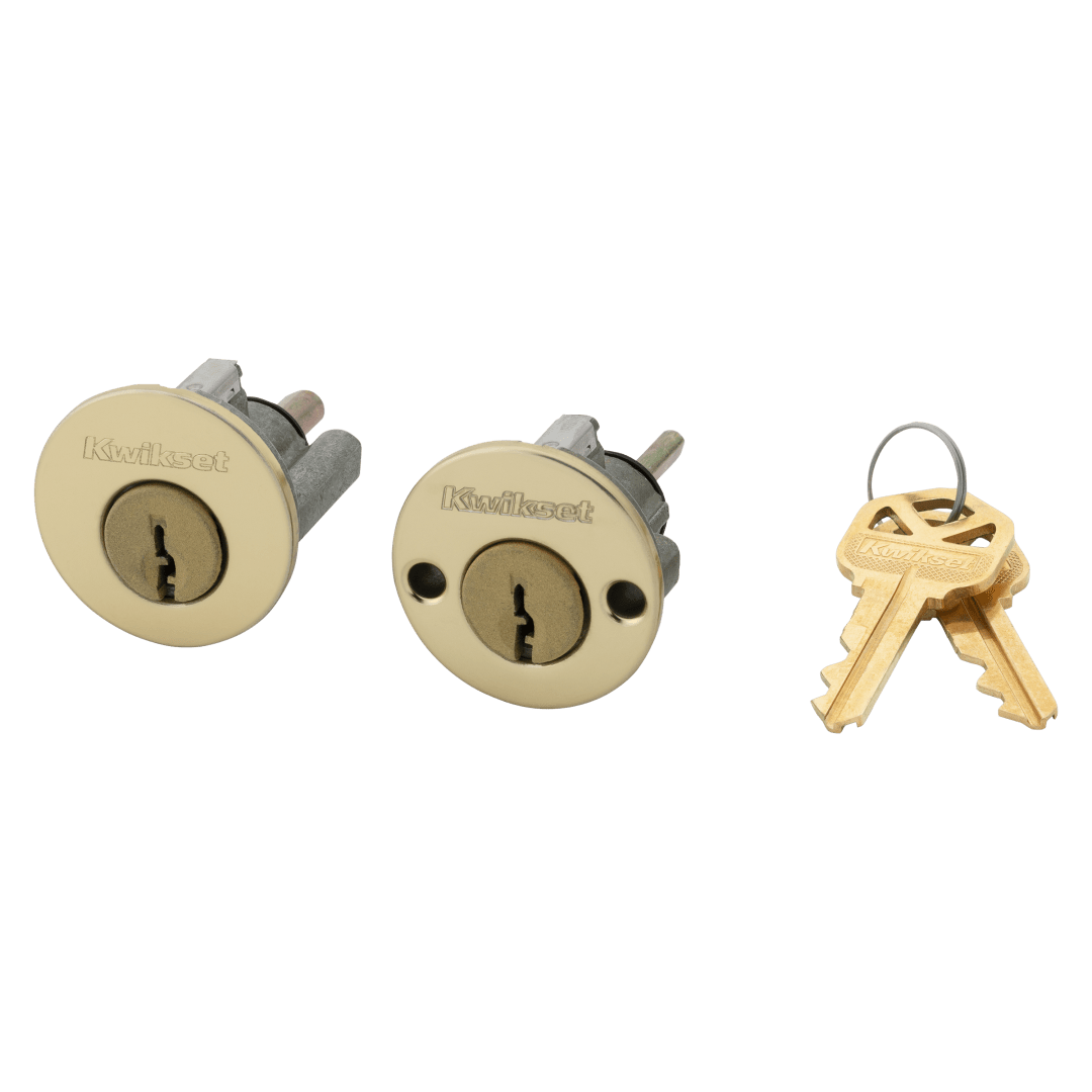 Pin &amp; Tumbler 5 Pin Exterior and Interior Cylinder for 665 Deadbolt in Polished Brass
