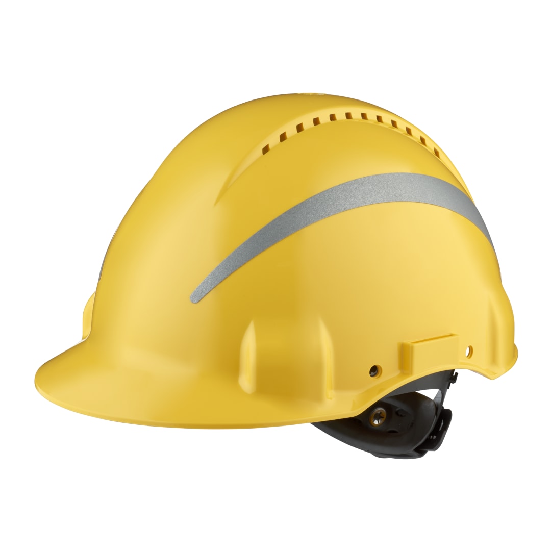3M™ Sert Başlık, Uvicator, Mandallı, Havalandırmalı, Reflektif, Plastik Ter Bantlı, Sarı, G3000NUV-R-GU