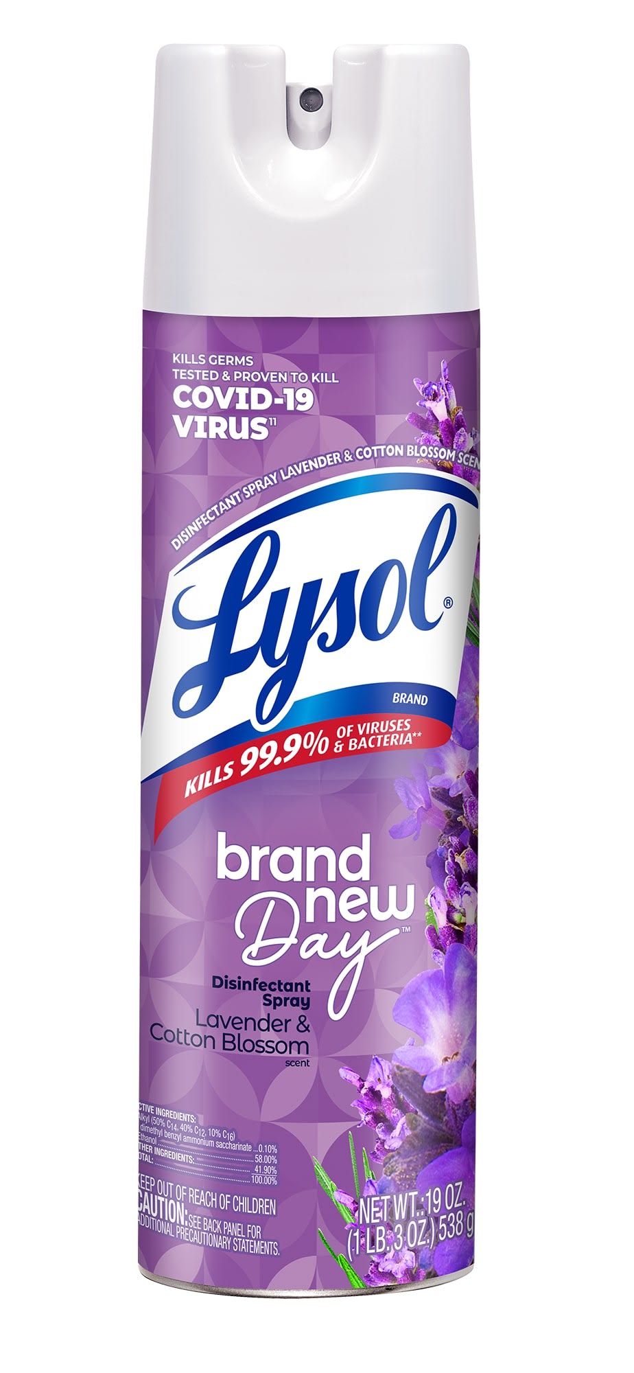 LYSOL® Disinfectant Spray - Brand New Day™ Lavender & Cotton Blossom 12/19 oz.