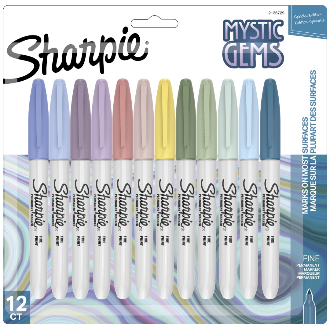 SHARPIE FN PERM MYSTIC GEMS 12CT
