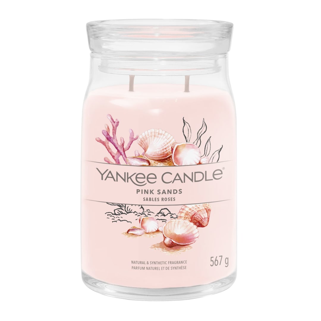Yankee Candle® Signature Scented Candle | Pink Sands Large Jar Candle with Double Wicks | Soy Wax Blend