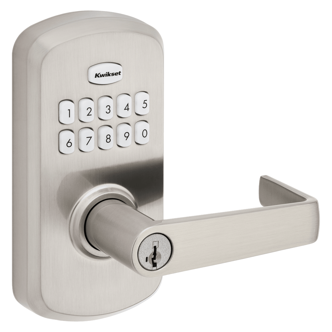 955 SmartCode™ Electronic Kingston Lever featuring SmartKey Security™ in Satin Nickel