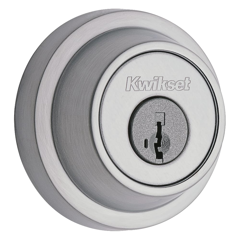 660 Contemporary Deadbolt, Keyed One Side, featuring SmartKey Security™ in Satin Chrome