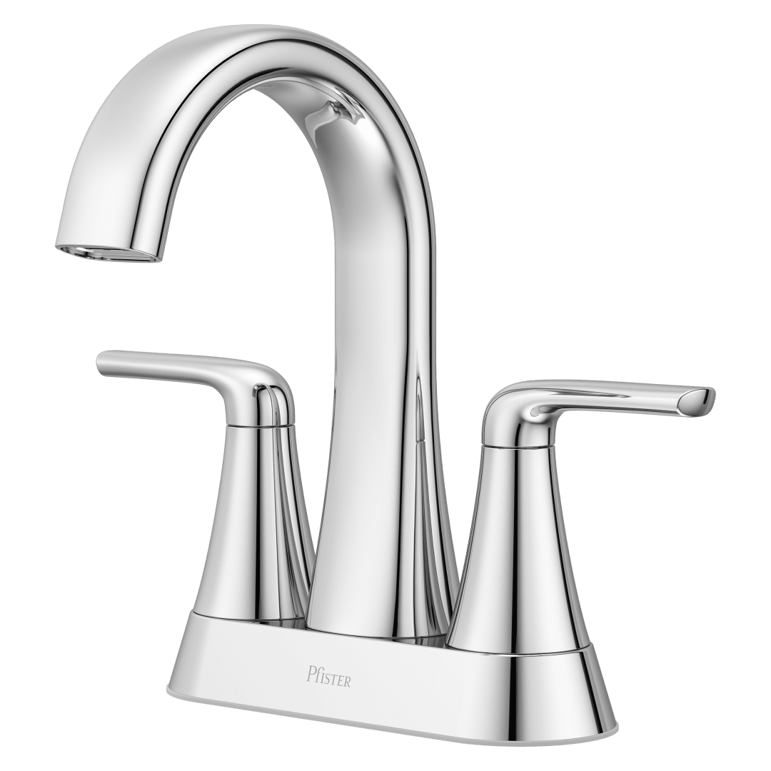 Raya 2-Handle 4" Centerset Bathroom Faucet in Polished Chrome