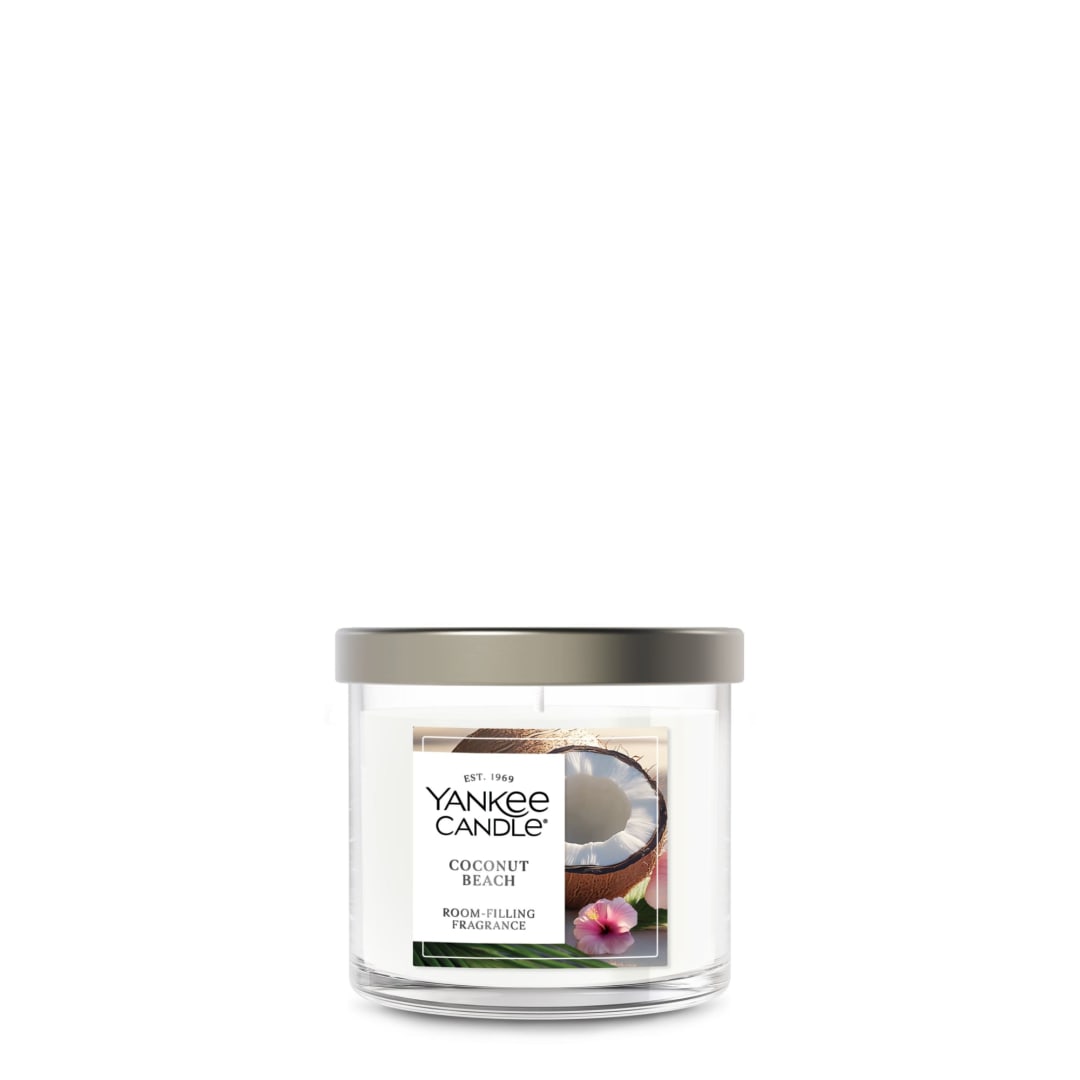 Yankee Candle® Small Tumbler Scented Candle with up to 40 Hour Burn Time, Premium Plant Wax Blend for Consistent Burn, 4.3 oz Tumbler Candle with Room Filling Fragrance, Coconut Beach