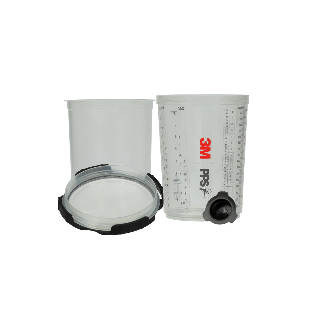 Kit com Copo e Camisa 3M™ PPS™ 2.0, Tamanho Grande 850 mL, Com Filtro 200 microns