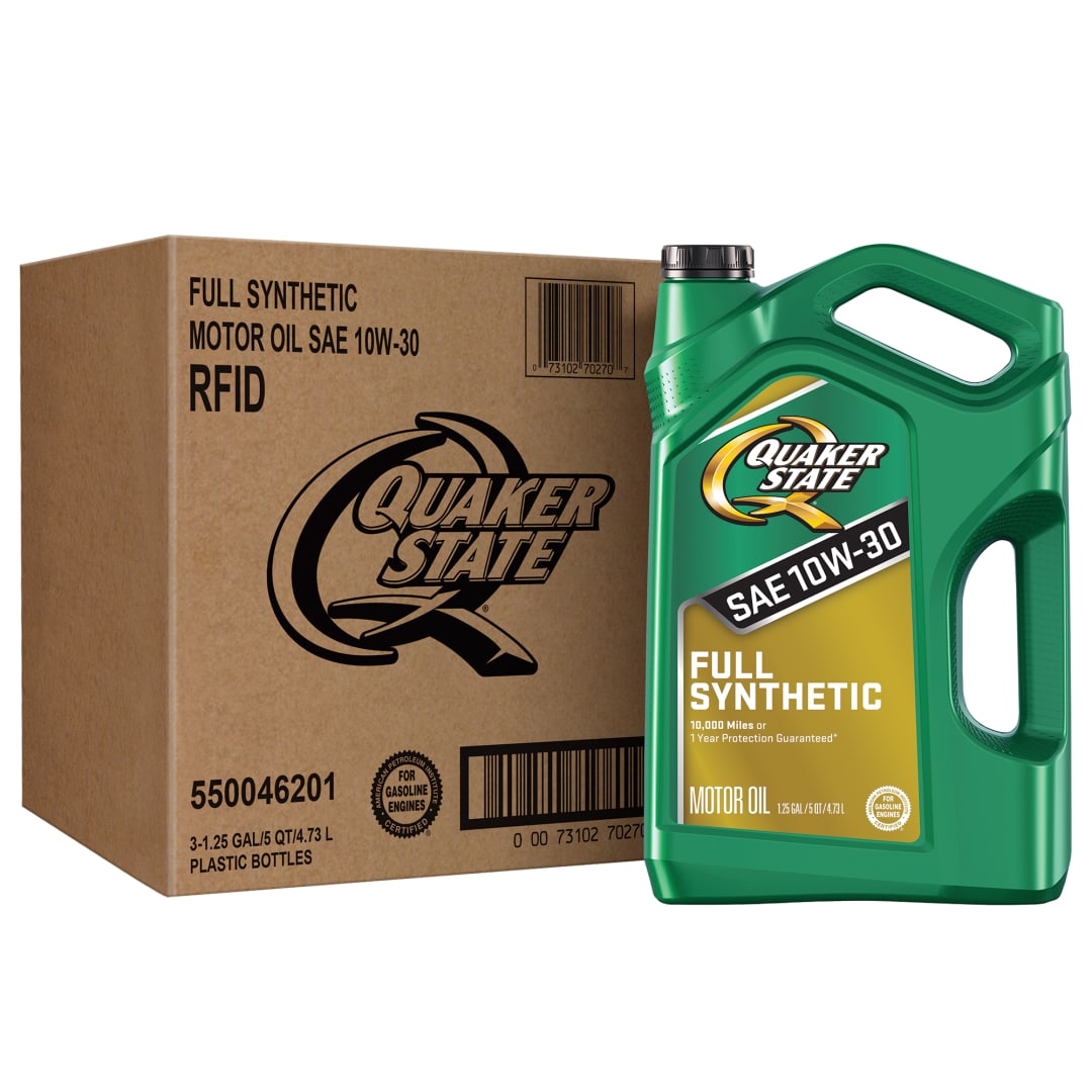 Quaker State Full Synthetic 10W-30 Motor Oil, 5 Quart (3 Pack)