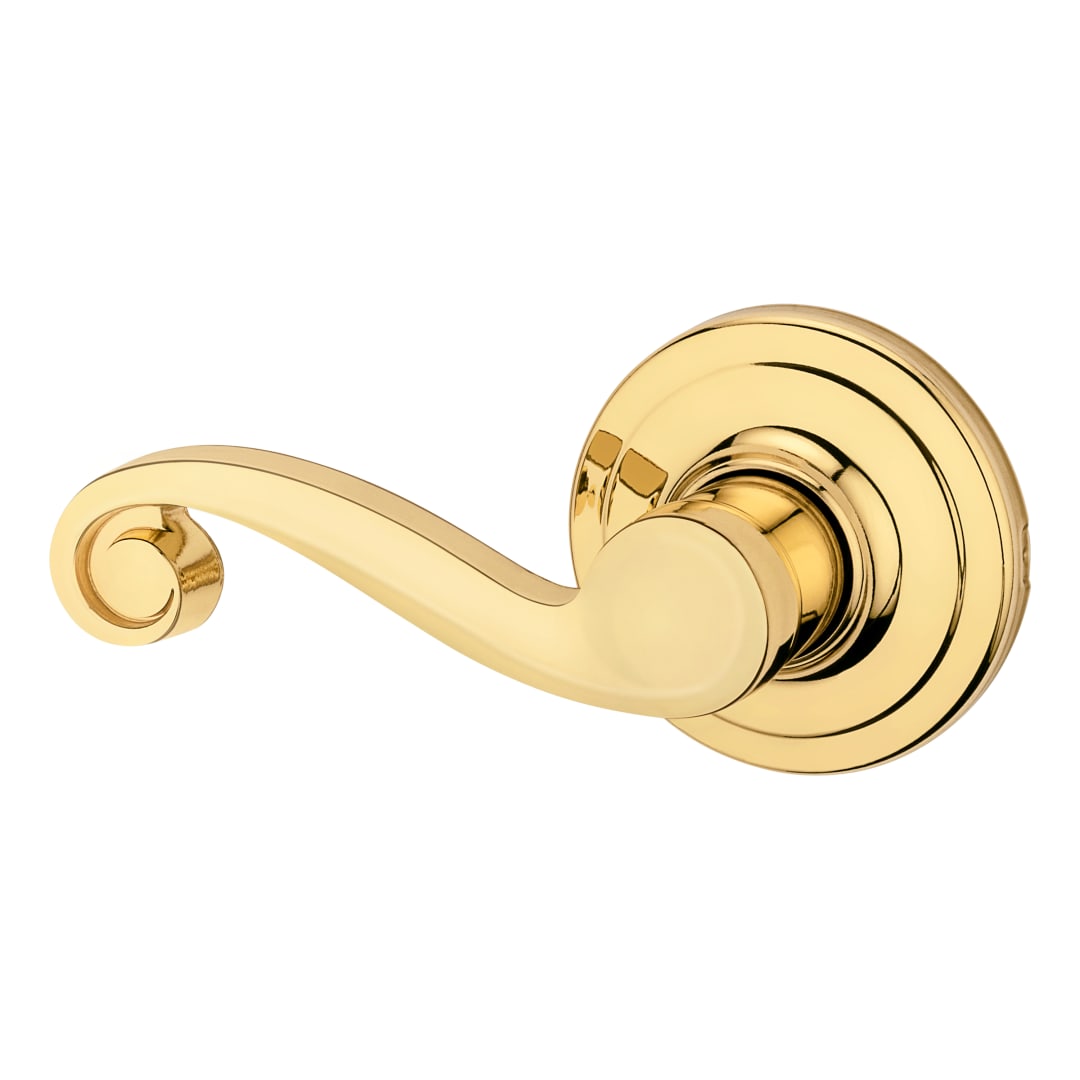 Lido Polished Brass Left-Handed Half-Dummy Hall Closet Door Handle
