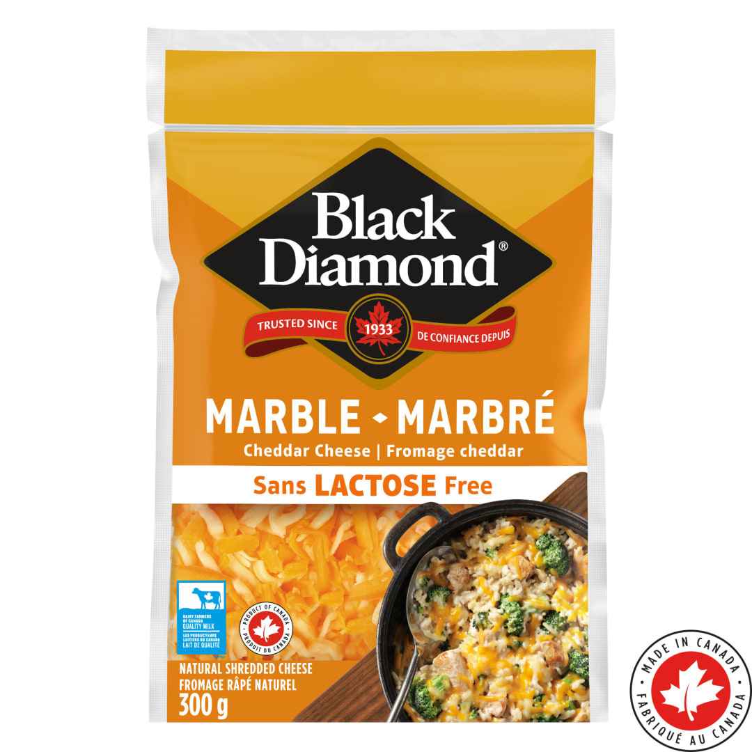 Black Diamond Lactose Free Marble Cheddar Cheese, 300g
