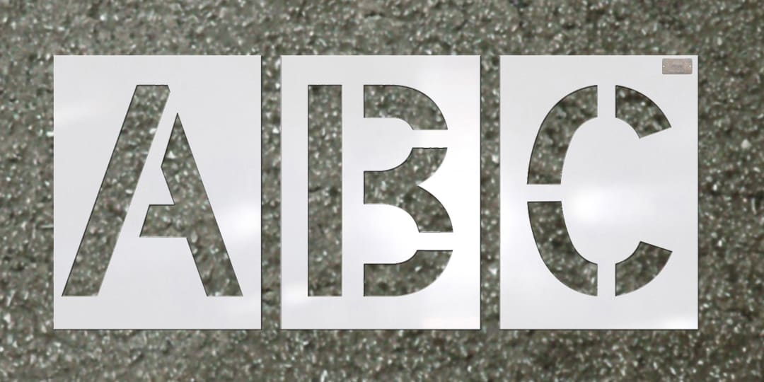 Stencil Set-Letter 12"x9" LDPE Highway 38 Pieces