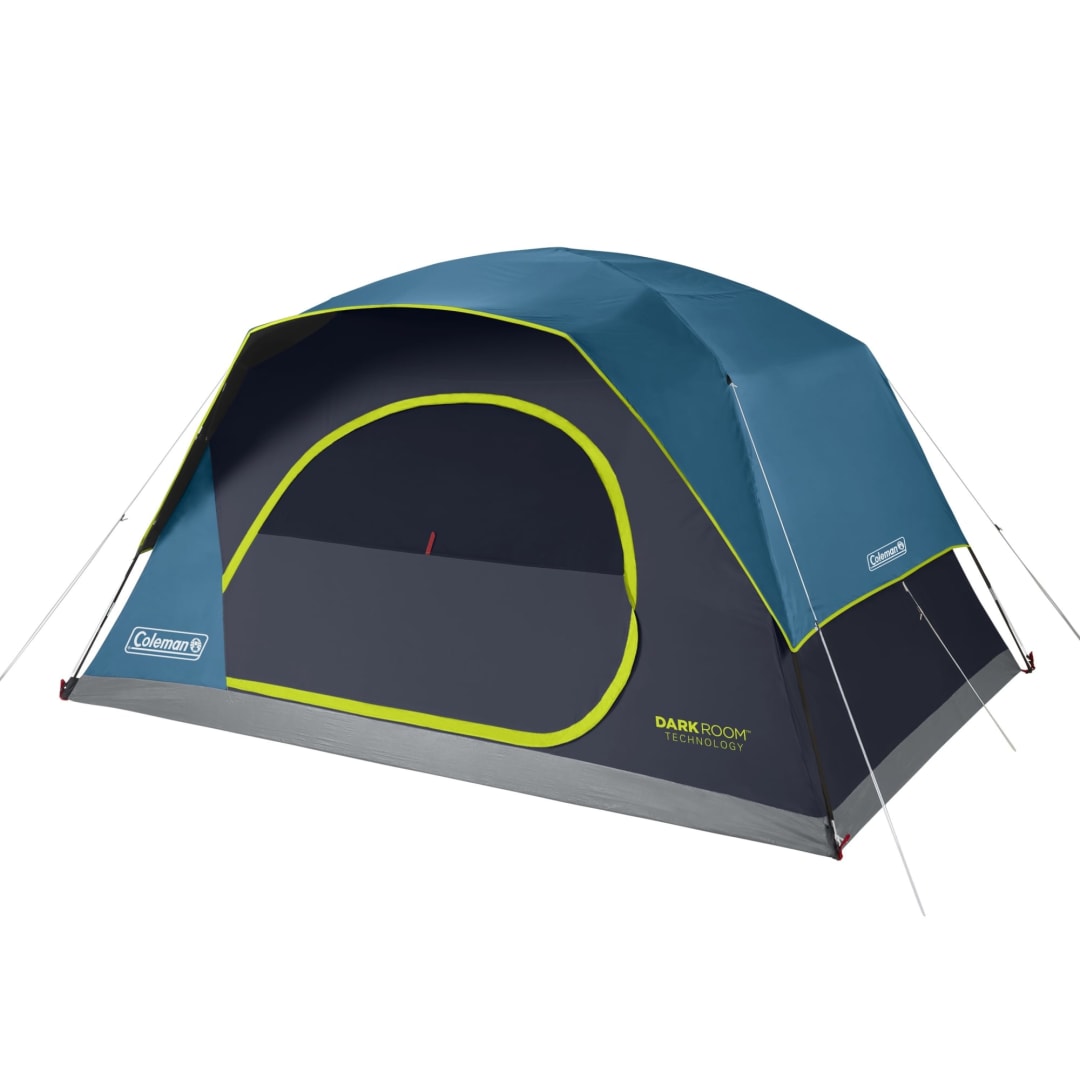 Coleman 4/6/8/10 Person Skydome Dark Room Tent with Rainfly, 5 Minute Setup, Blocks 90% of Sunlight, 20% More Headroom than Traditional Tents, Keeps Inside Cool