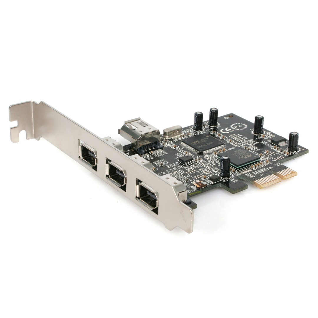 4 Port PCIe IEEE 1394a FireWire 400 Adapter Card