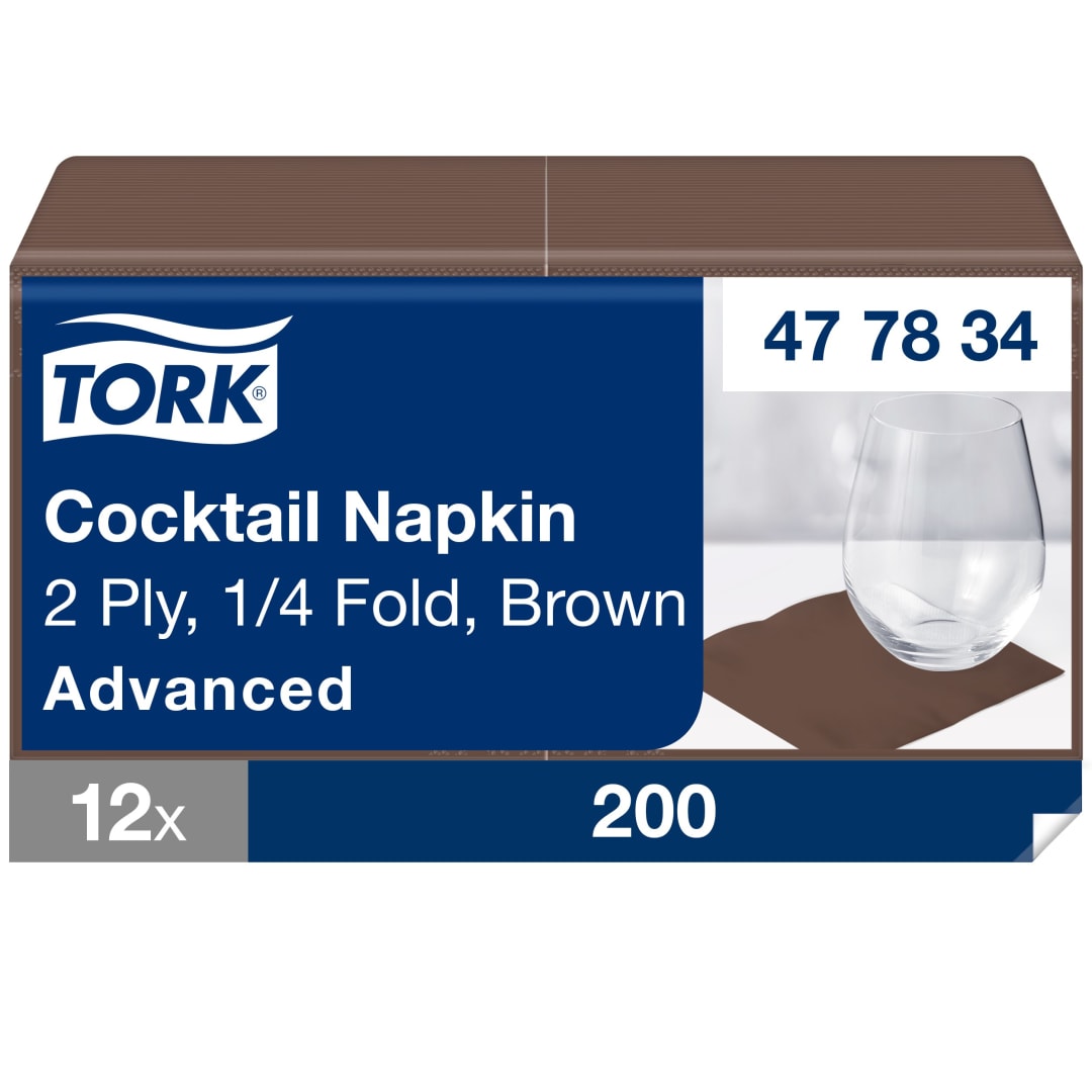 Tork Brown Cocktail Napkin