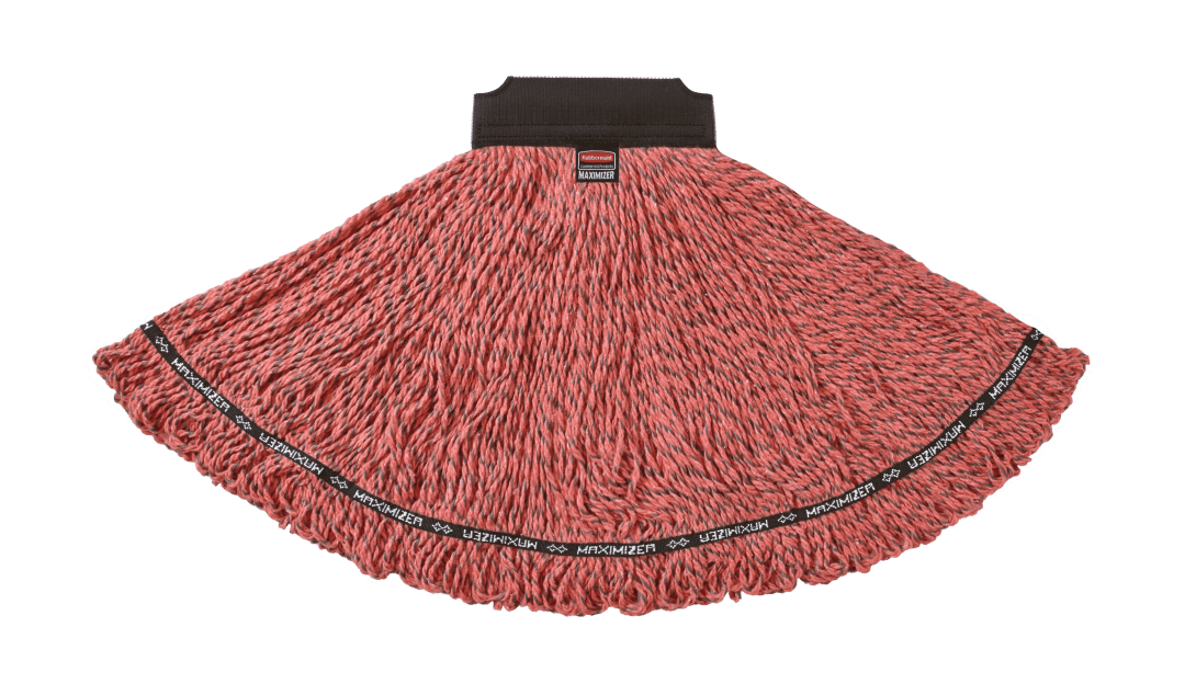 Maximizer™ Medium Microfiber Wet Mop, Universal Headband, Red