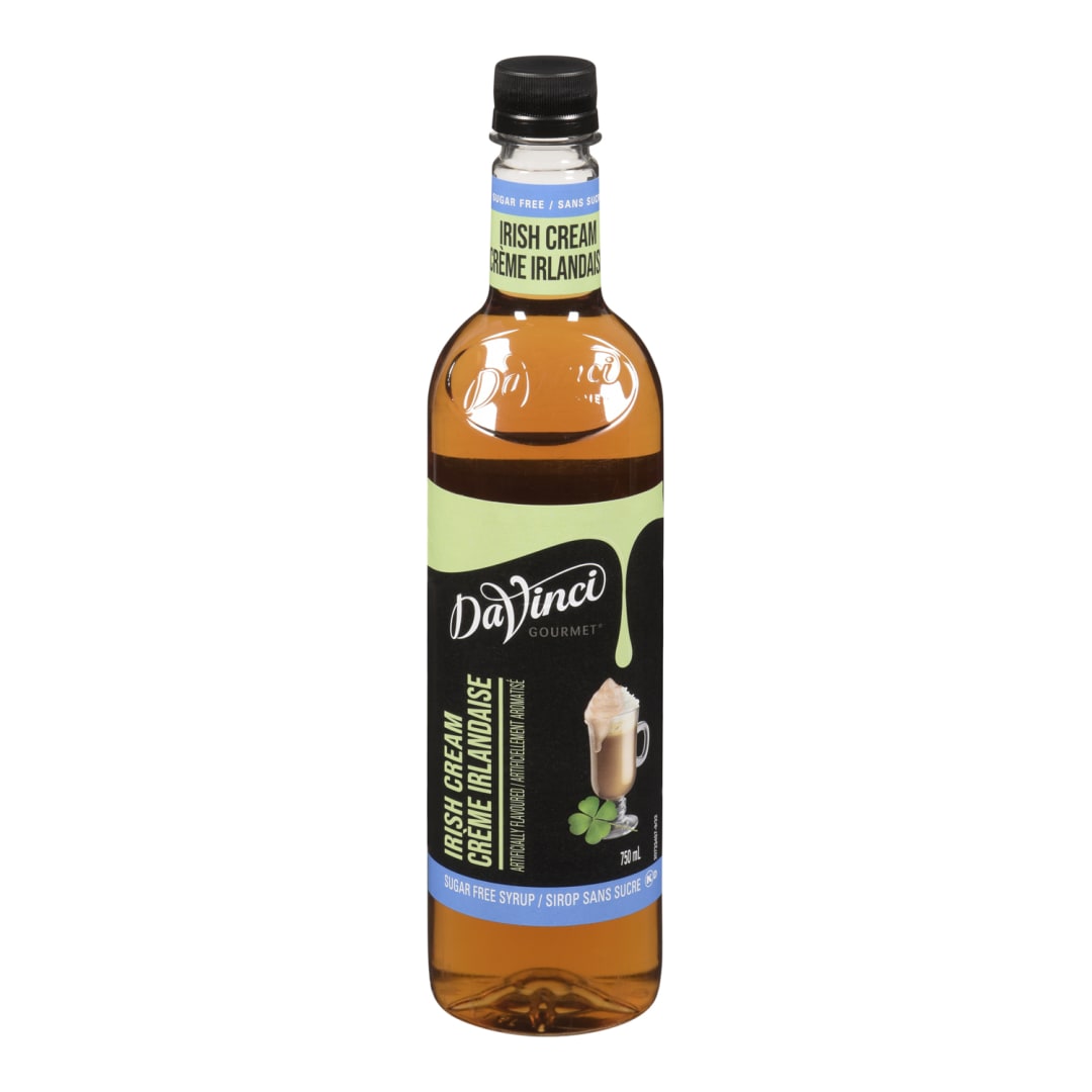 DaVinci Gourmet Sugar Free Irish Cream Syrup, Plastic Bottle, 4 x 750 mL