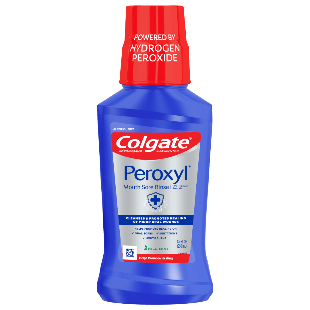 Colgate Peroxyl Alcohol Free Mouthwash and Mouth Sore Rinse, Mild Mint, 8.4 fl oz